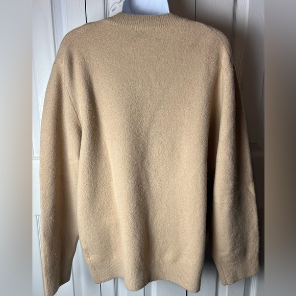 COS Sweater Yak Wool Pullover Crewneck Tan Beige Relaxed Fit Medium - Picture 4 of 9